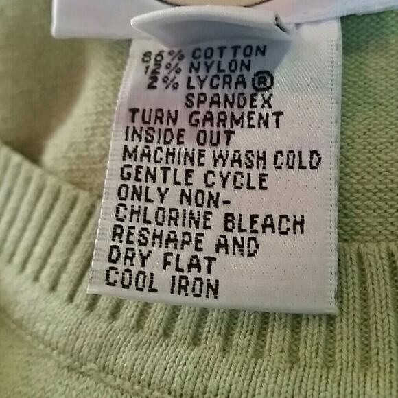 Talbots Green Cotton Sweater. L - Picture 4 of 4